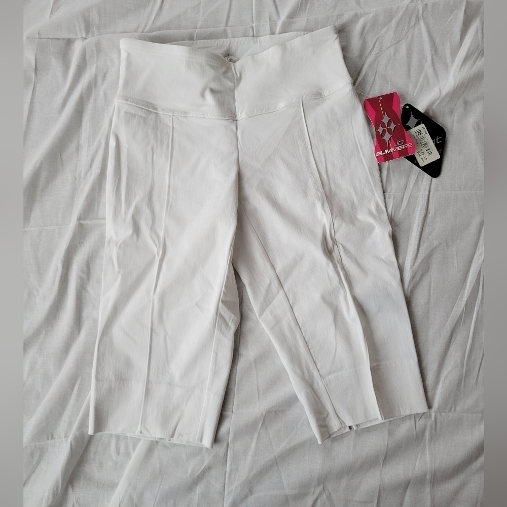 JoFit NWT white slimmer pedal pusher bermuda golf shorts S
